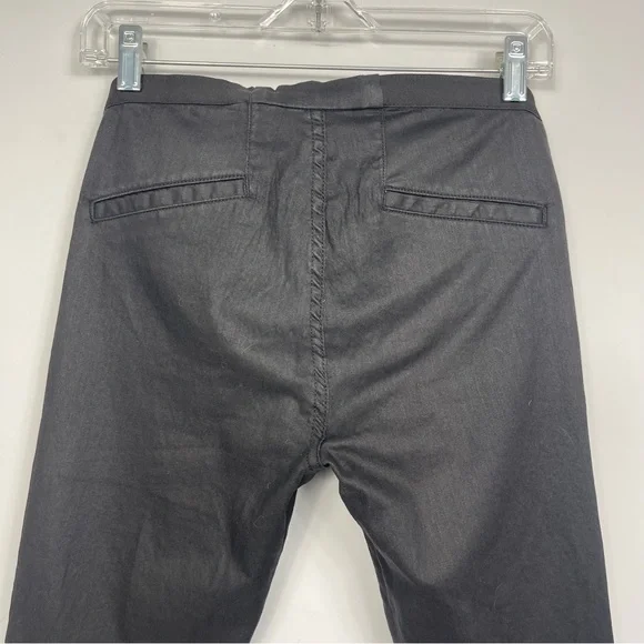 Helmut Lang Black Coated Cotton Blend Skinny Leg Jegging Jeans Pull On Pants 27 - Picture 8 of 16